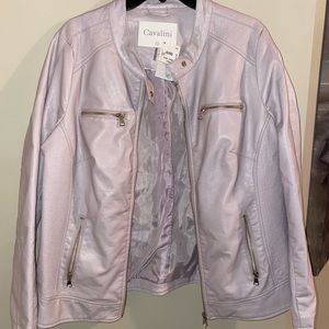 Pink leather jacket